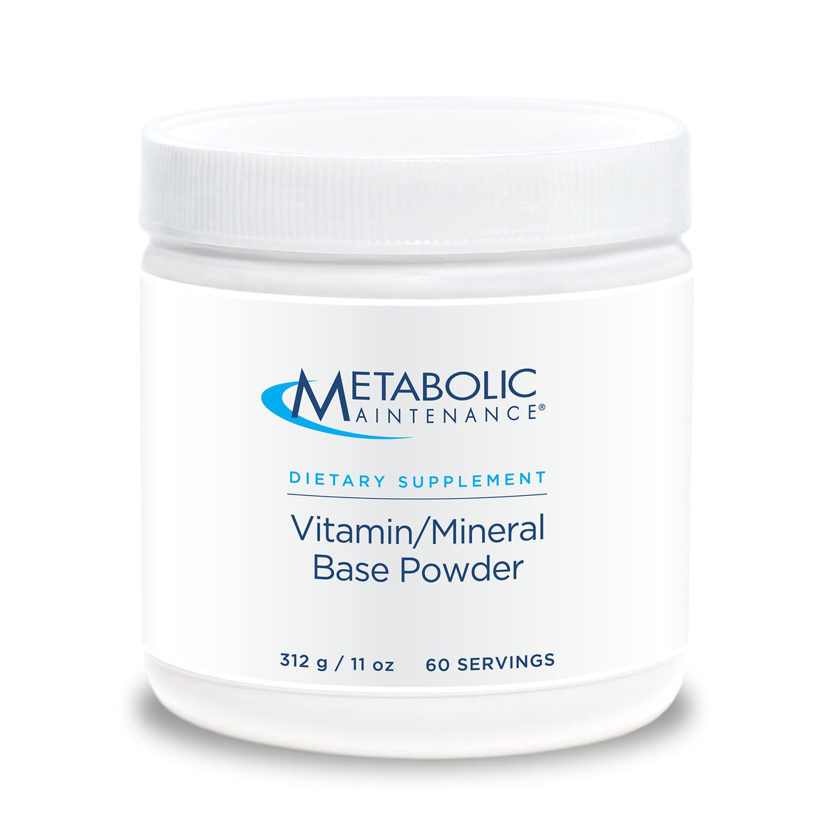 Metabolic Maintenance Vitamin Mineral Base Powder bottle label