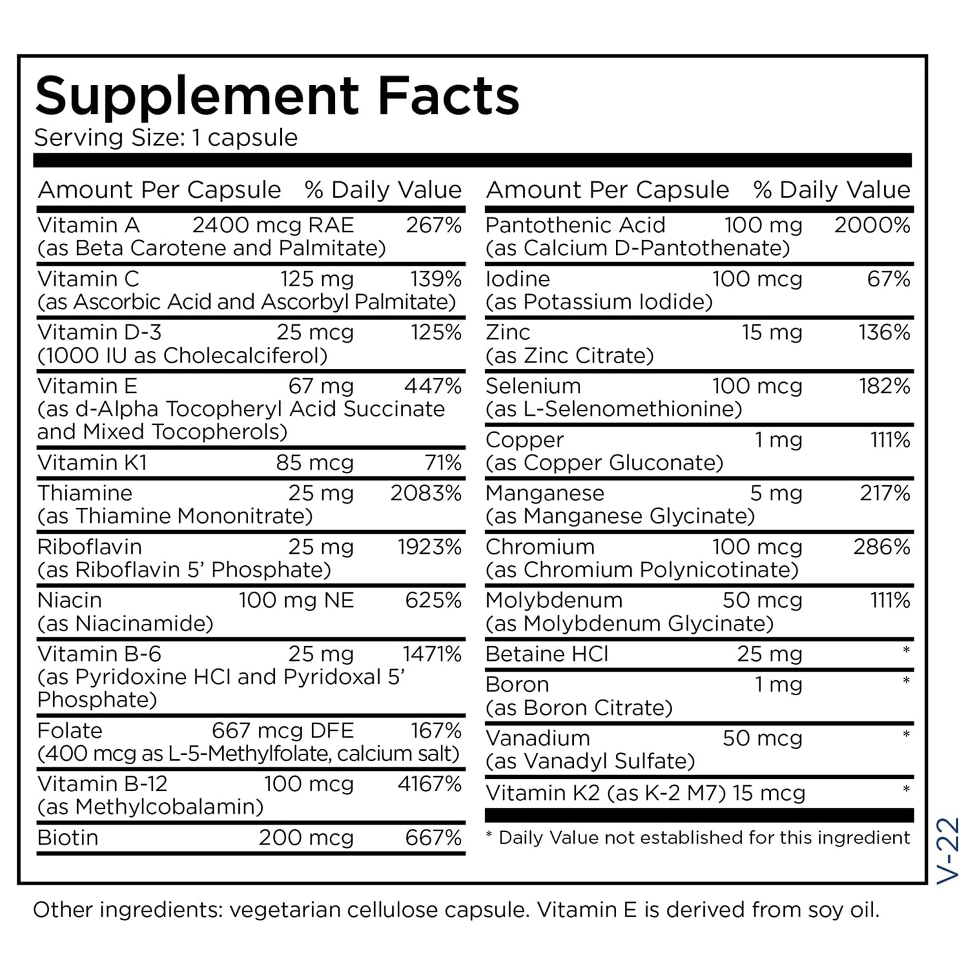 Key ingredients illustrated: folate and B vitamins