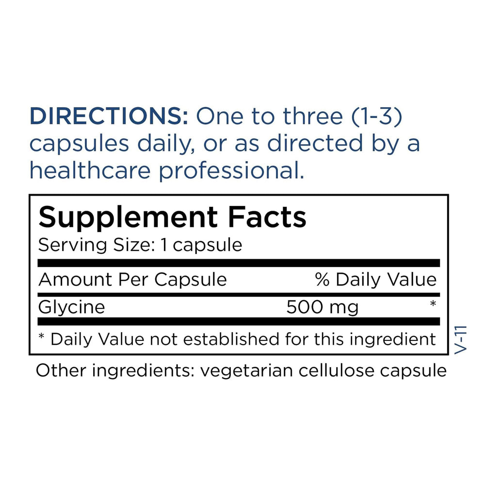 Metabolic Maintenance Glycine packaging highlights 240 capsules for sustained, long-term use