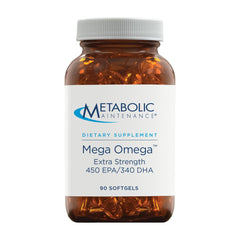 Bottle of Metabolic Maintenance Mega Omega Extra Strength 1000 mg fish oil