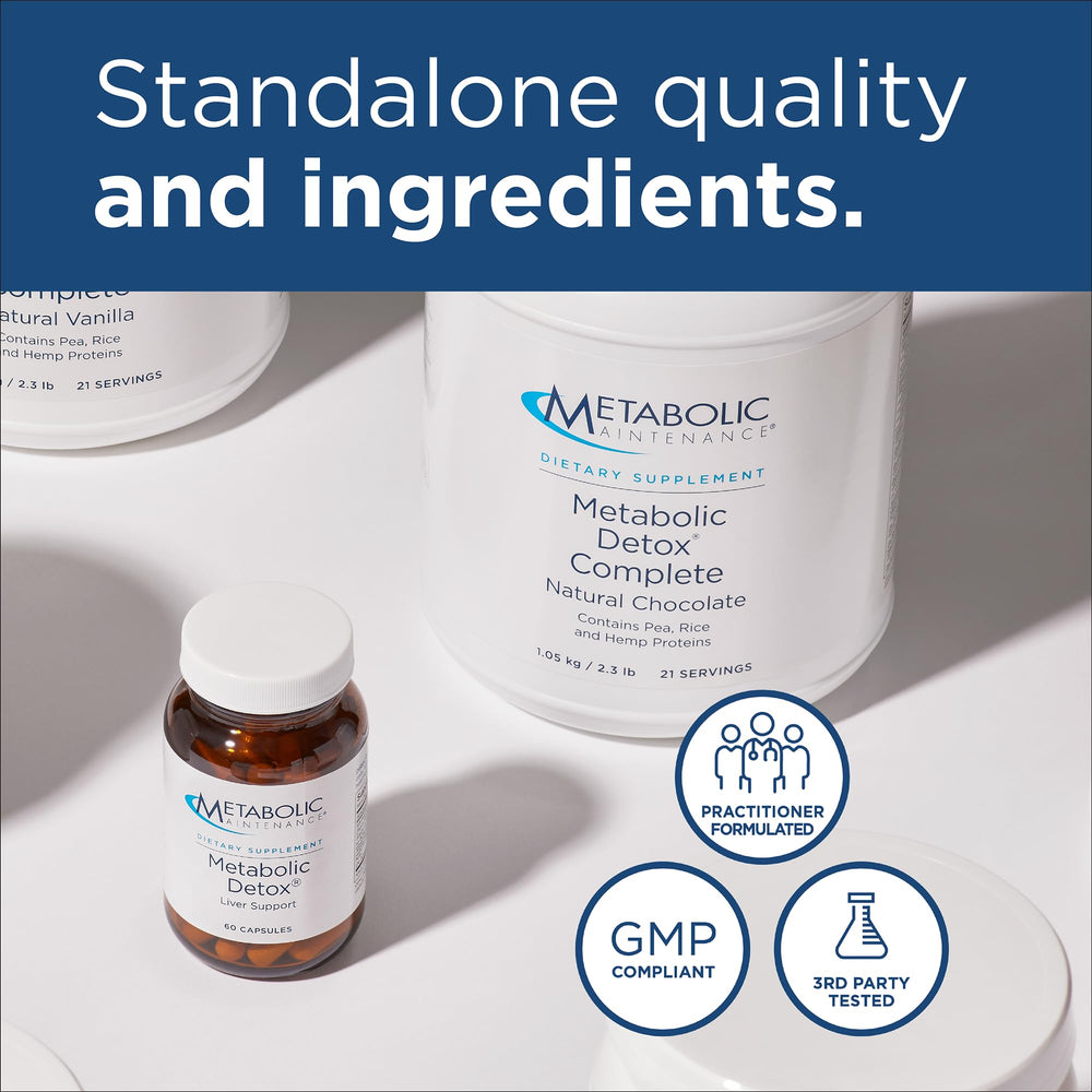 Metabolic Maintenance Metabolic Detox Complete ingredients showing plant-based protein blend