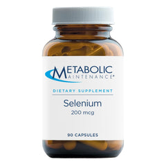 Bottle of Metabolic Maintenance Selenium 200 mcg capsules (90-count)