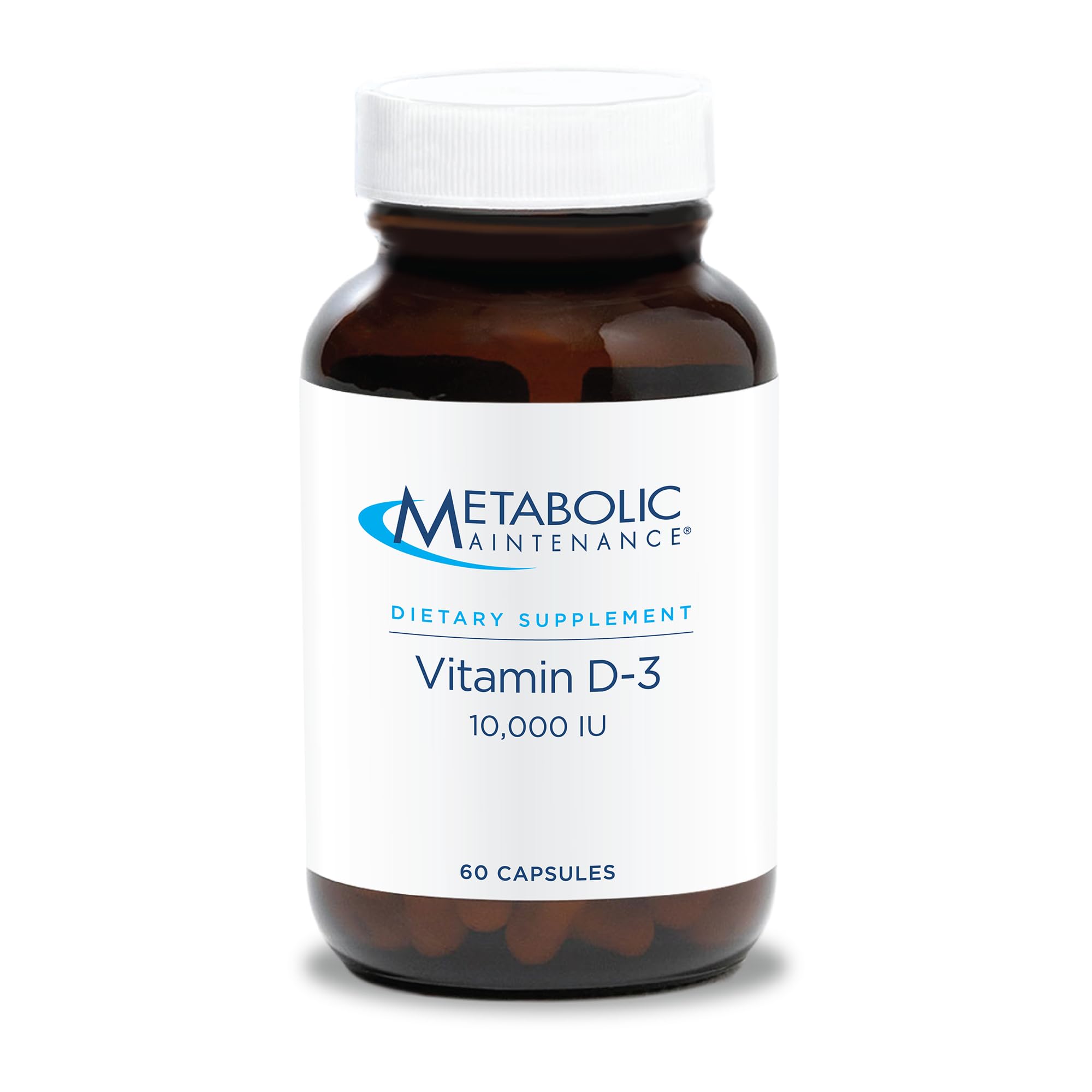 Metabolic Maintenance Vitamin D-3 10,000 IU bottle and capsules