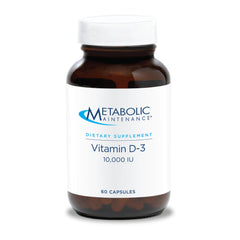 Metabolic Maintenance Vitamin D-3 10,000 IU bottle and capsules
