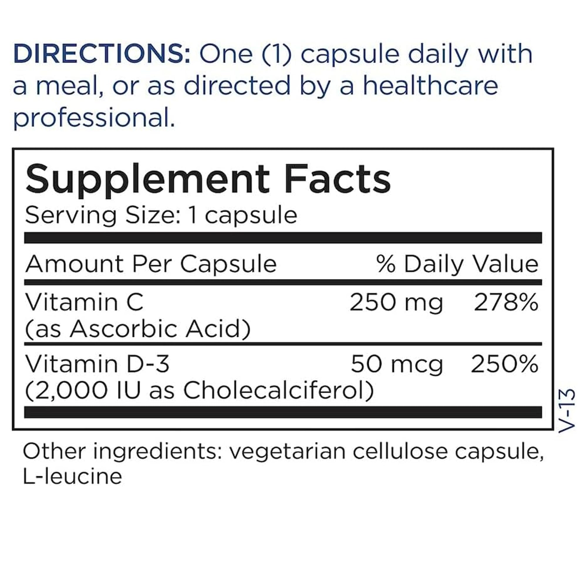No fillers allergen-free formula label