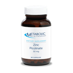 Metabolic Maintenance Zinc Picolinate 30 mg bottle with 90 capsules