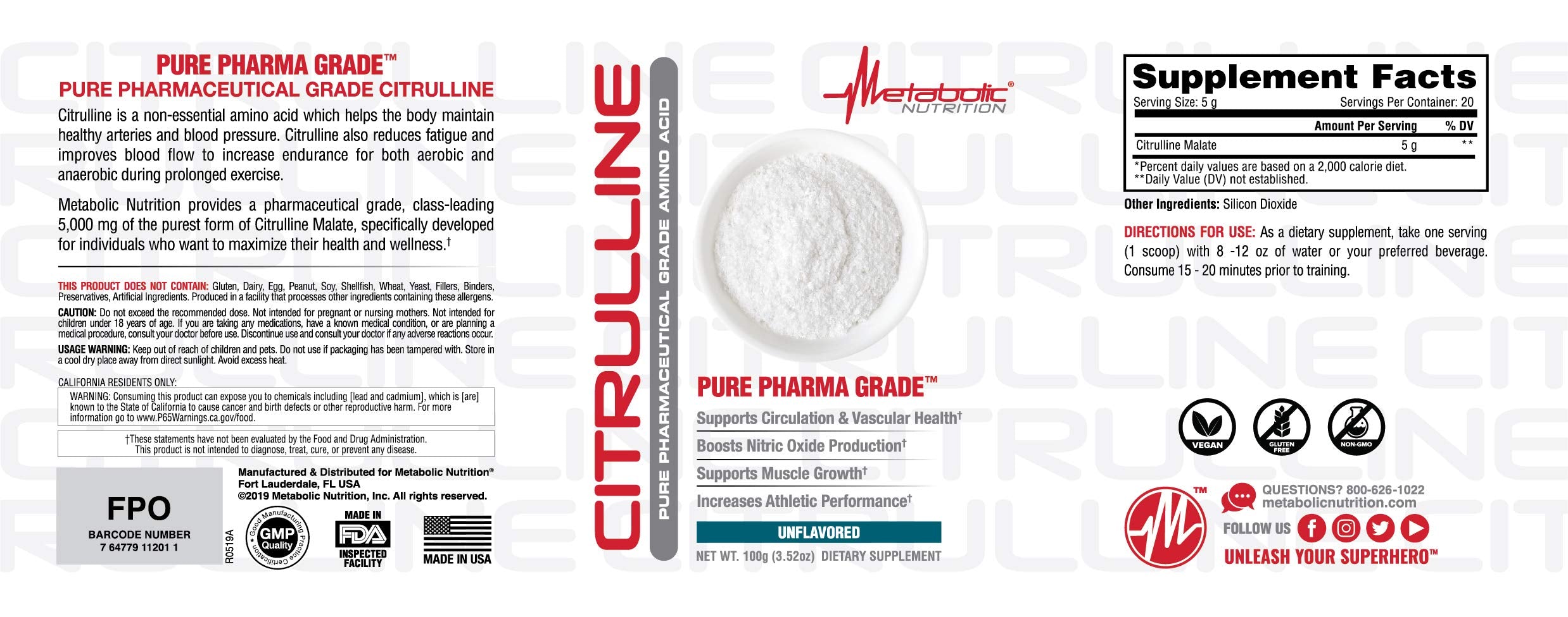 Label highlighting 5000 mg per serving