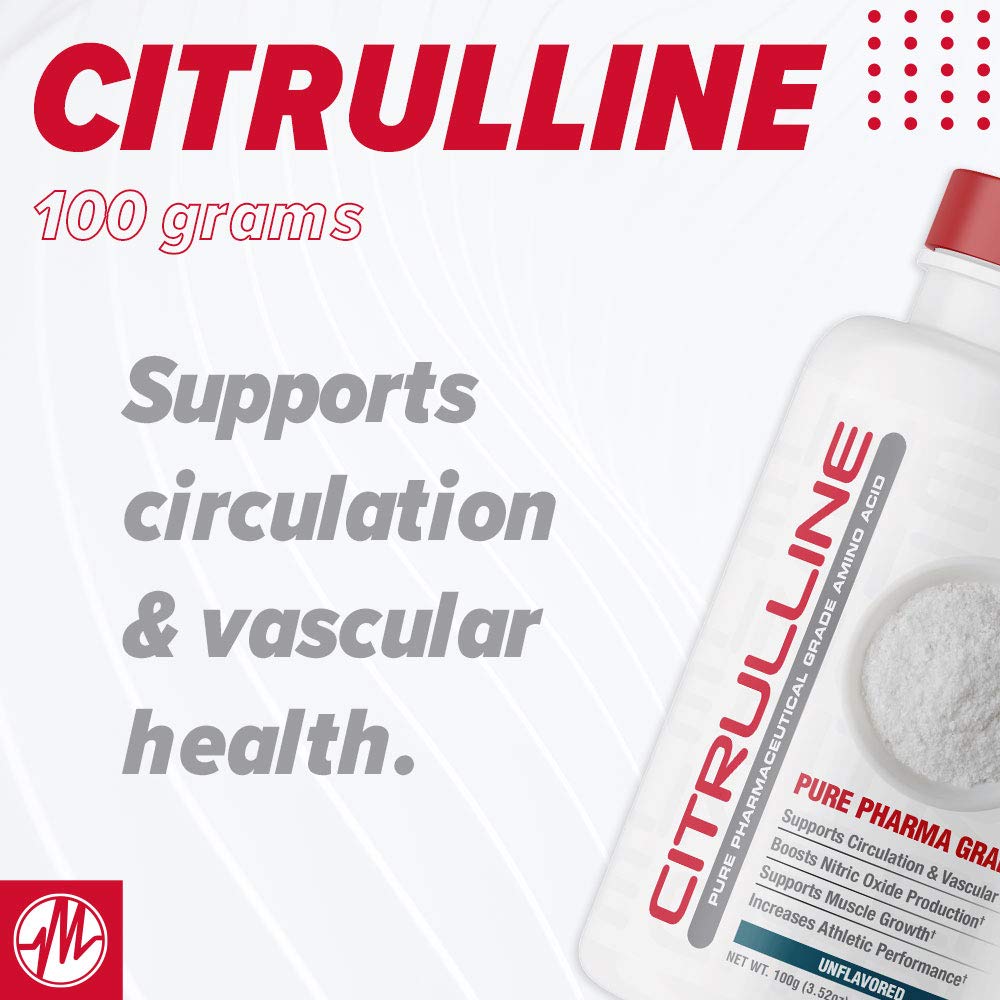 Serving size information and Citrulline Malate details on label