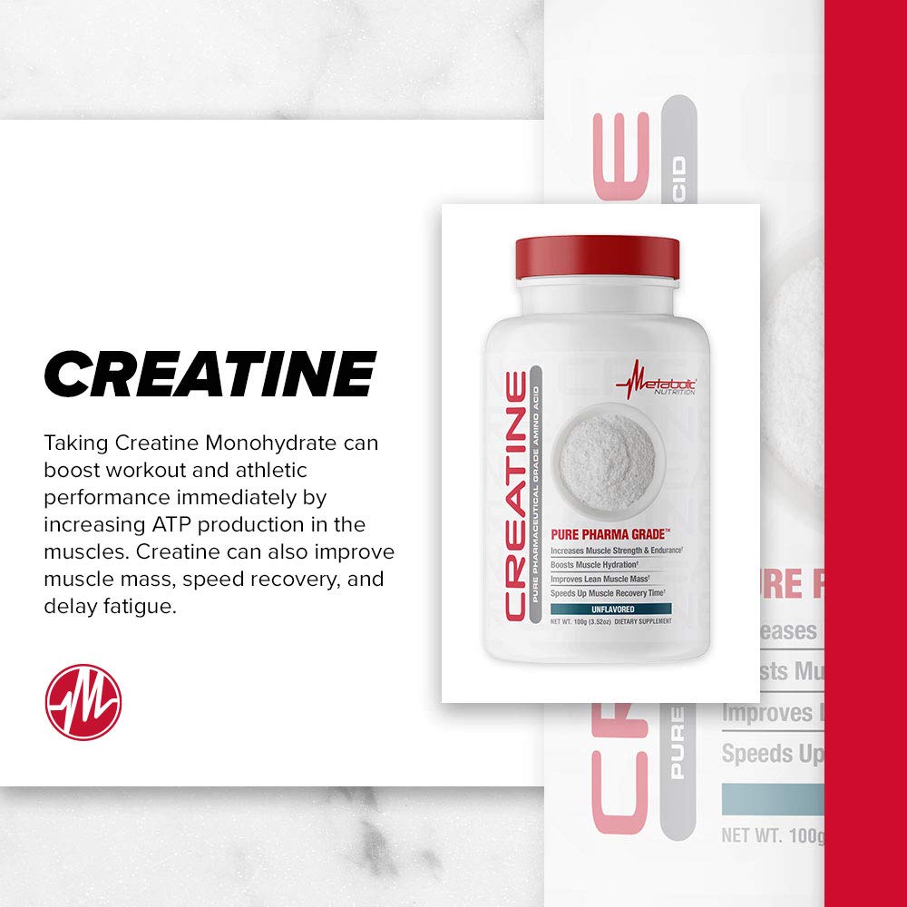 Serving scoop with Metabolic Nutrition Creatine powder