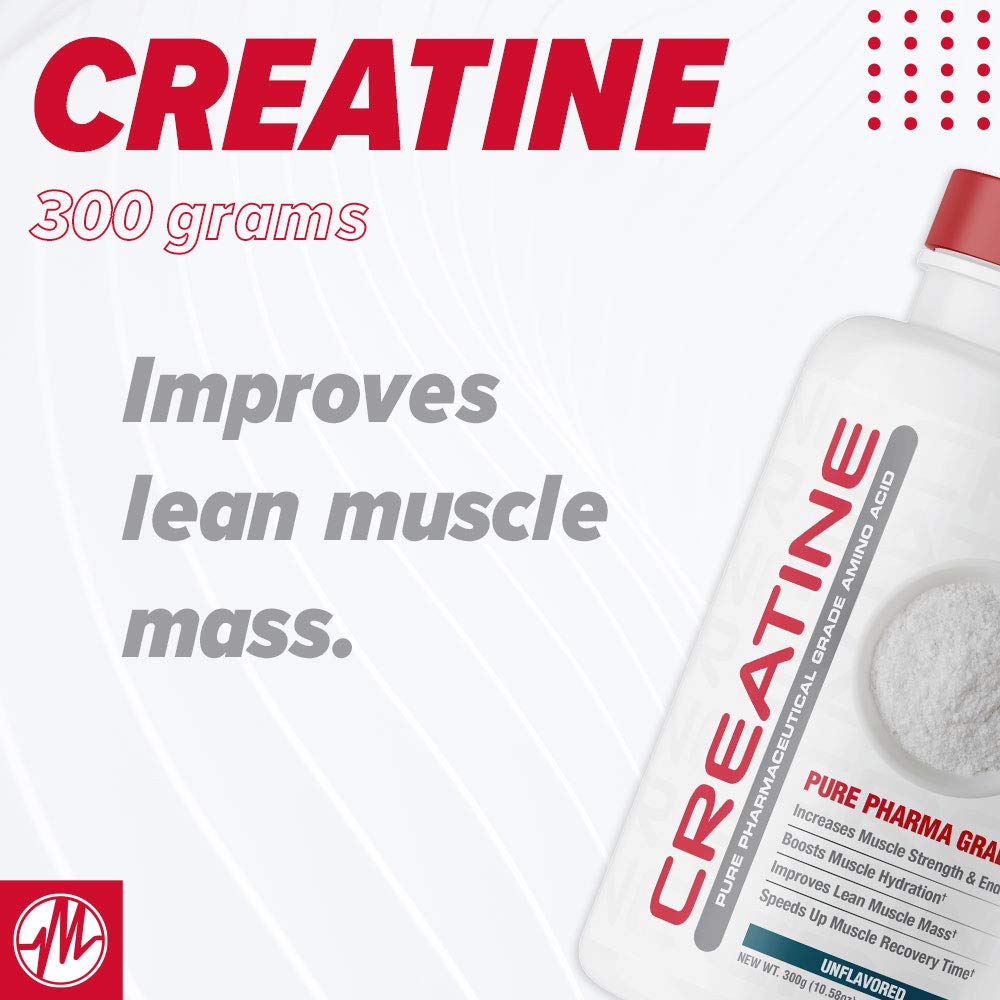 Athlete in workout scene using creatine supplement