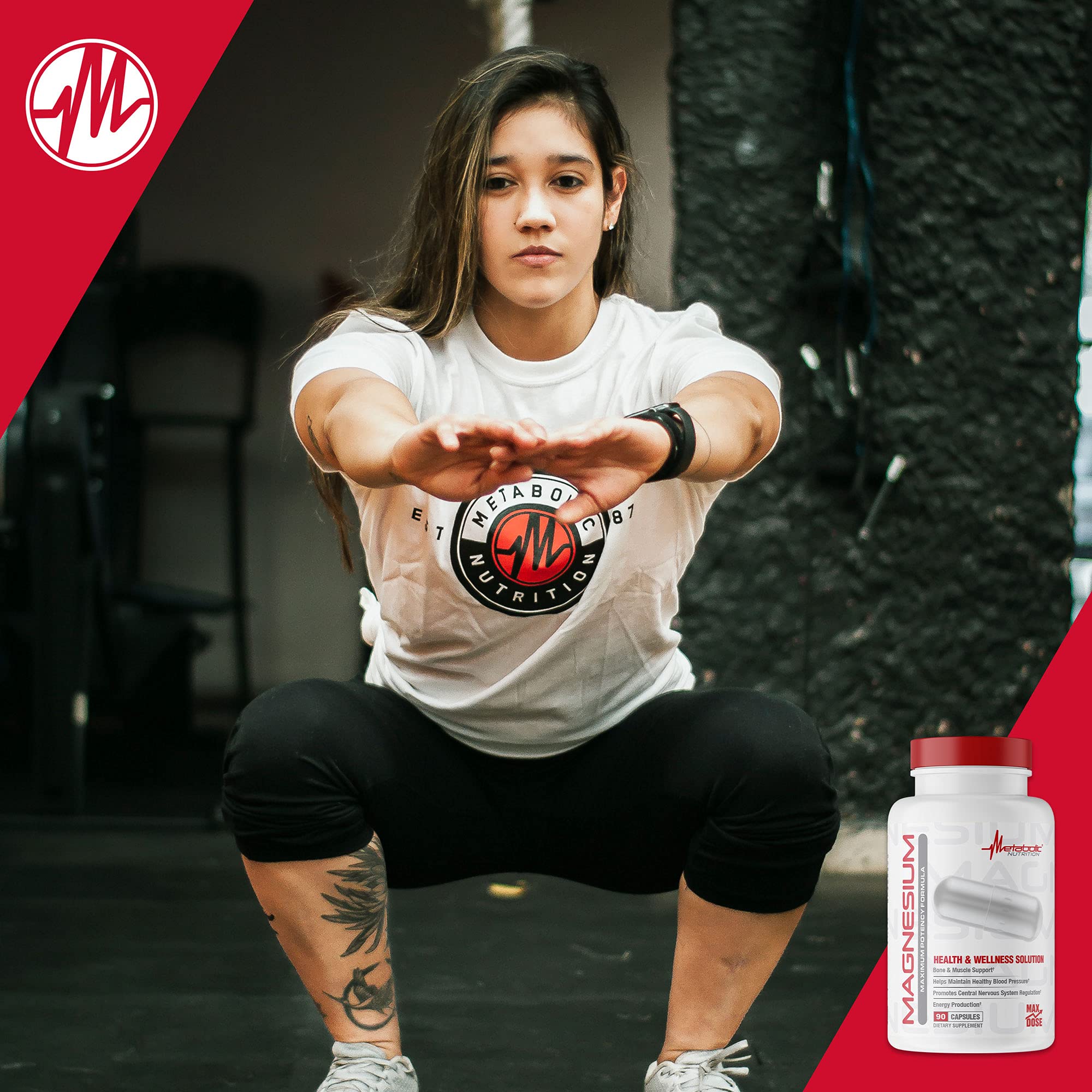 Active lifestyle image with magnesium supplement