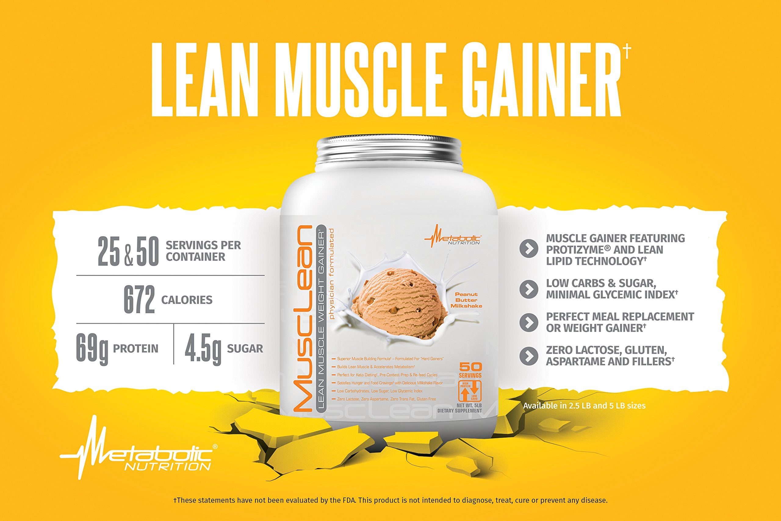 Musclean bottle front label shows keto-friendly nutrition