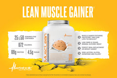 Musclean serving bottle illustrating easy mixability and daily protein support.