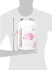 Musclean strawberry milkshake glass showing a delicious keto shake option.