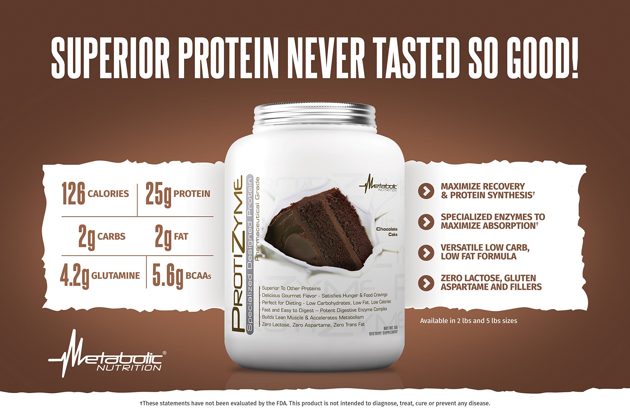 Metabolic Nutrition Protizyme whey protein scoop ready for post-workout recovery.