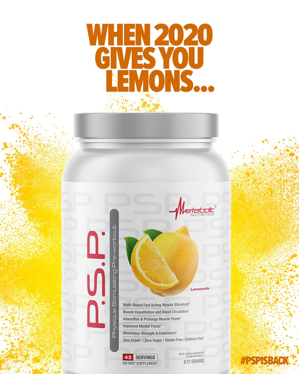 Nutritional information and benefits for PSP Lemonade PreWorkout
