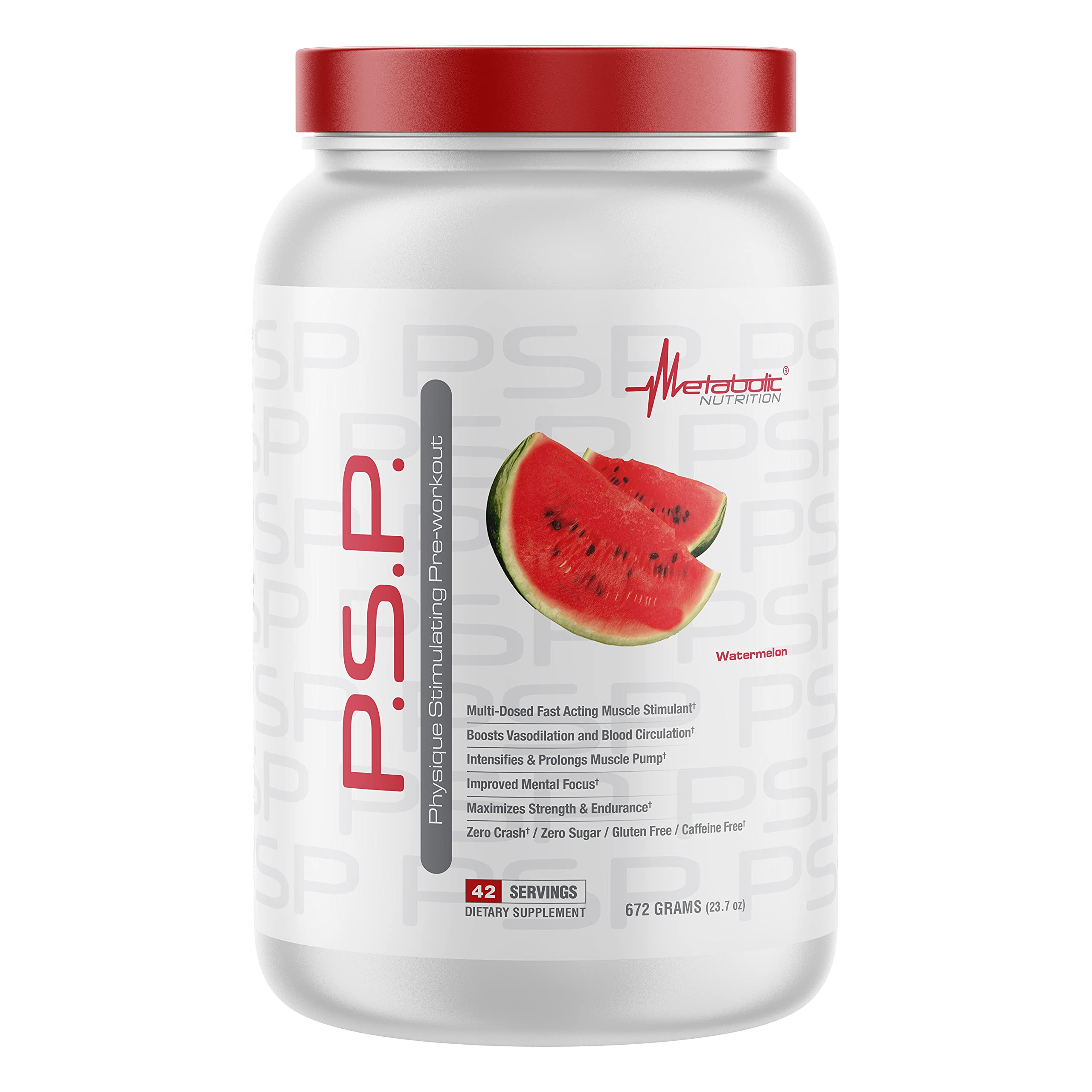 Metabolic Nutrition P.S.P. Physique Stimulating PreWorkout Watermelon bottle front
