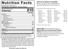 Vanilla hydrolyzed collagen protein powder with scoop