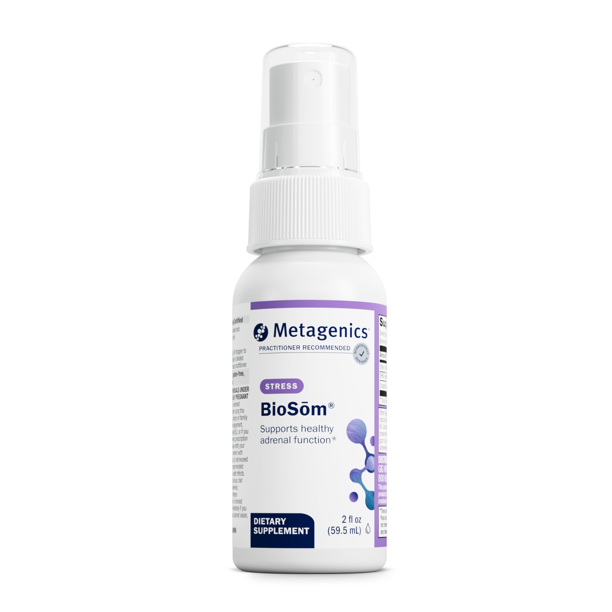 Metagenics BioSom Liposomal DHEA Spray bottle on white background