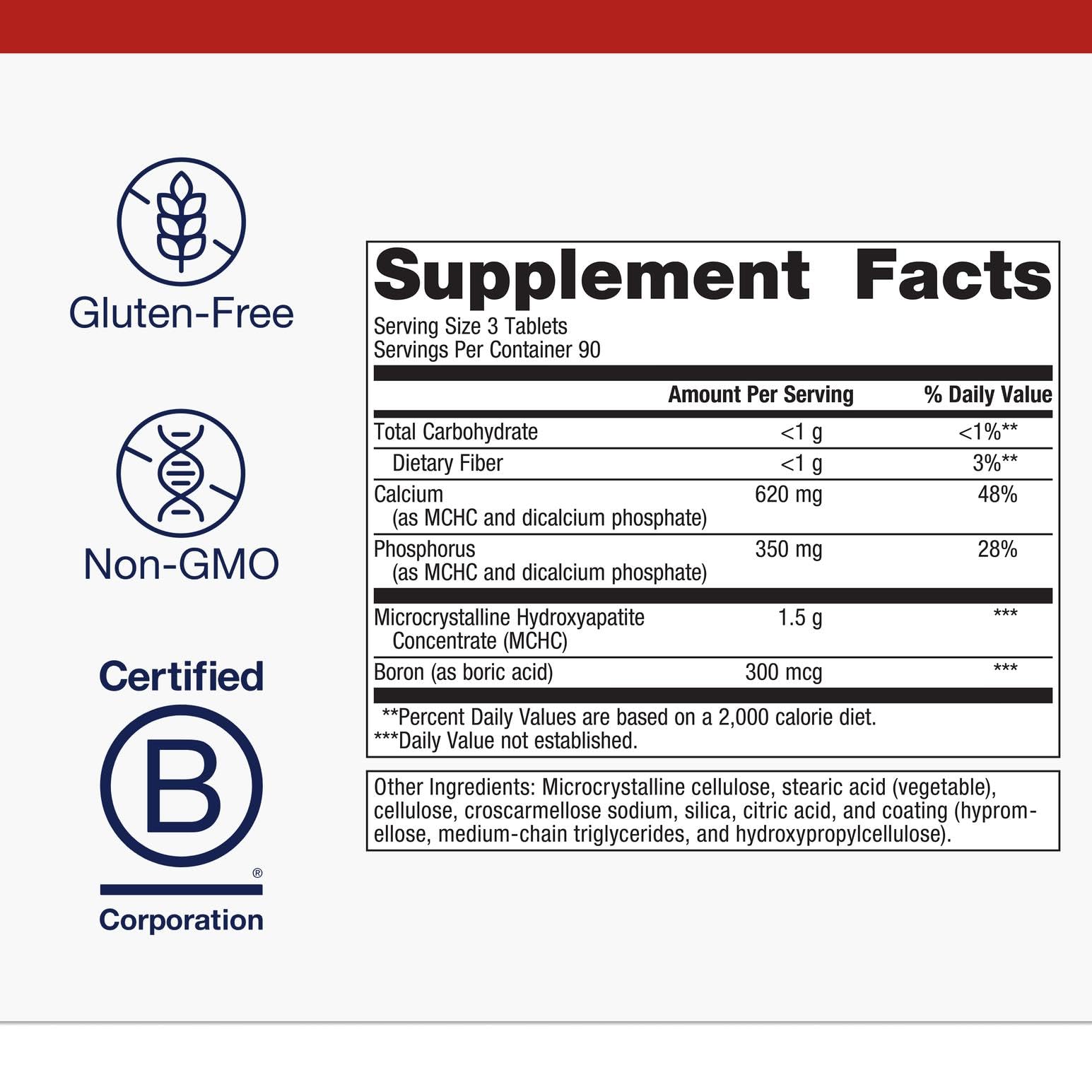 Close-up of Metagenics Bone Builder with Boron bottle showing label