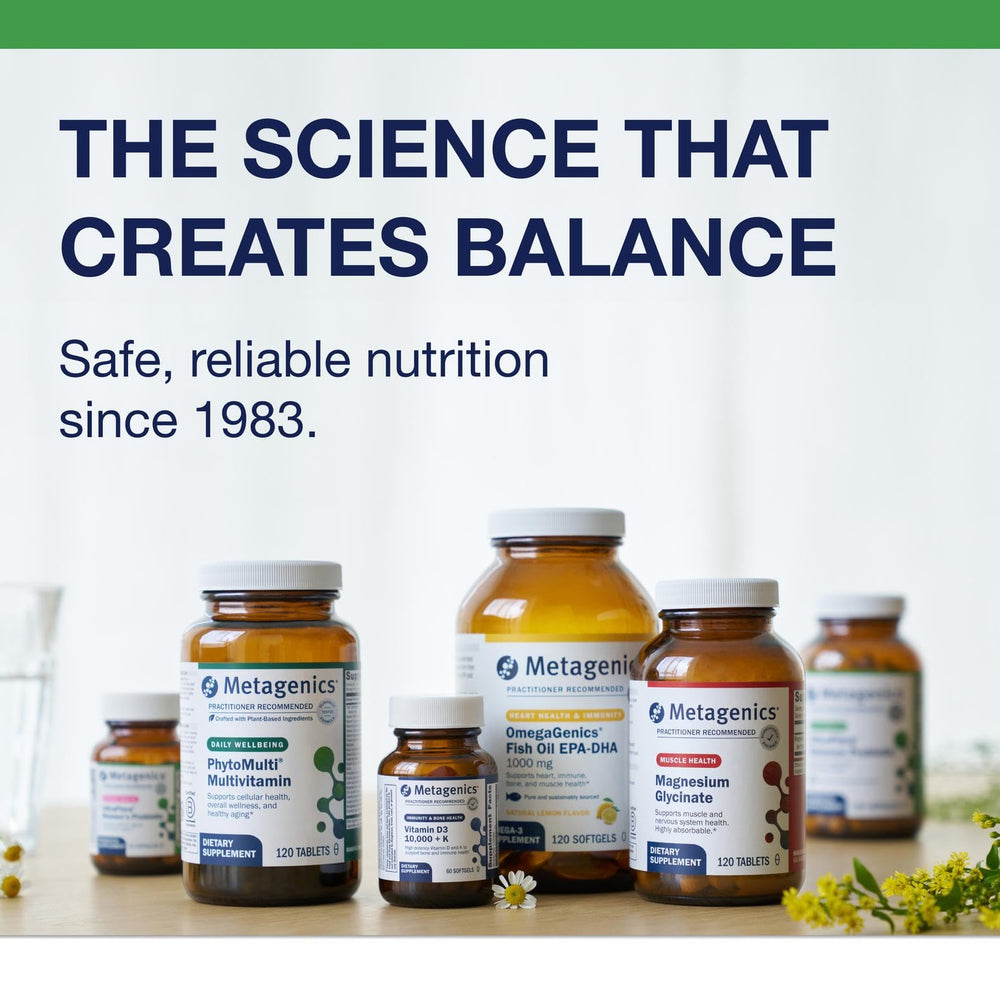 Supplement bottle with product label details