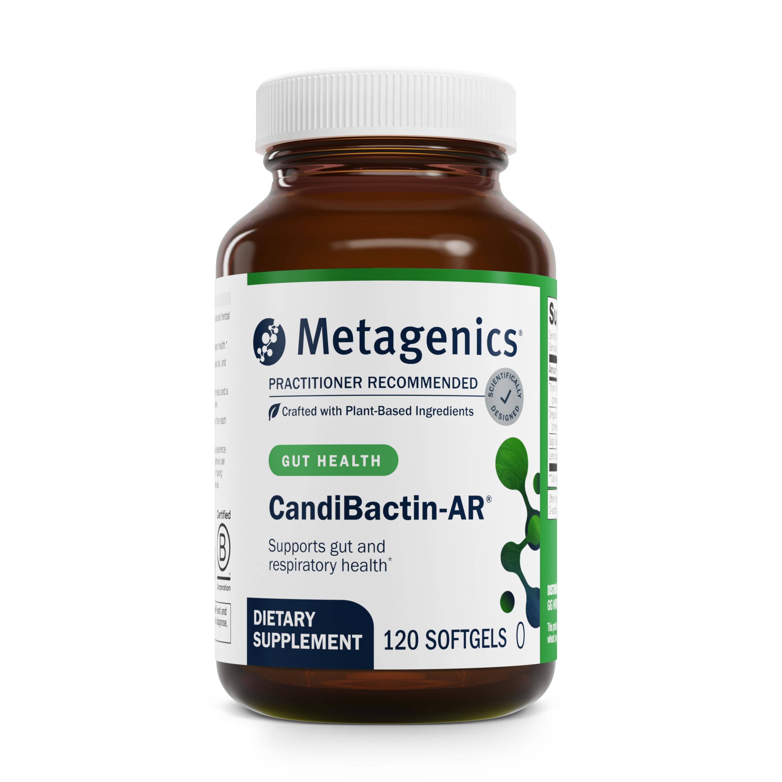 Metagenics Candibactin-AR bottle and label