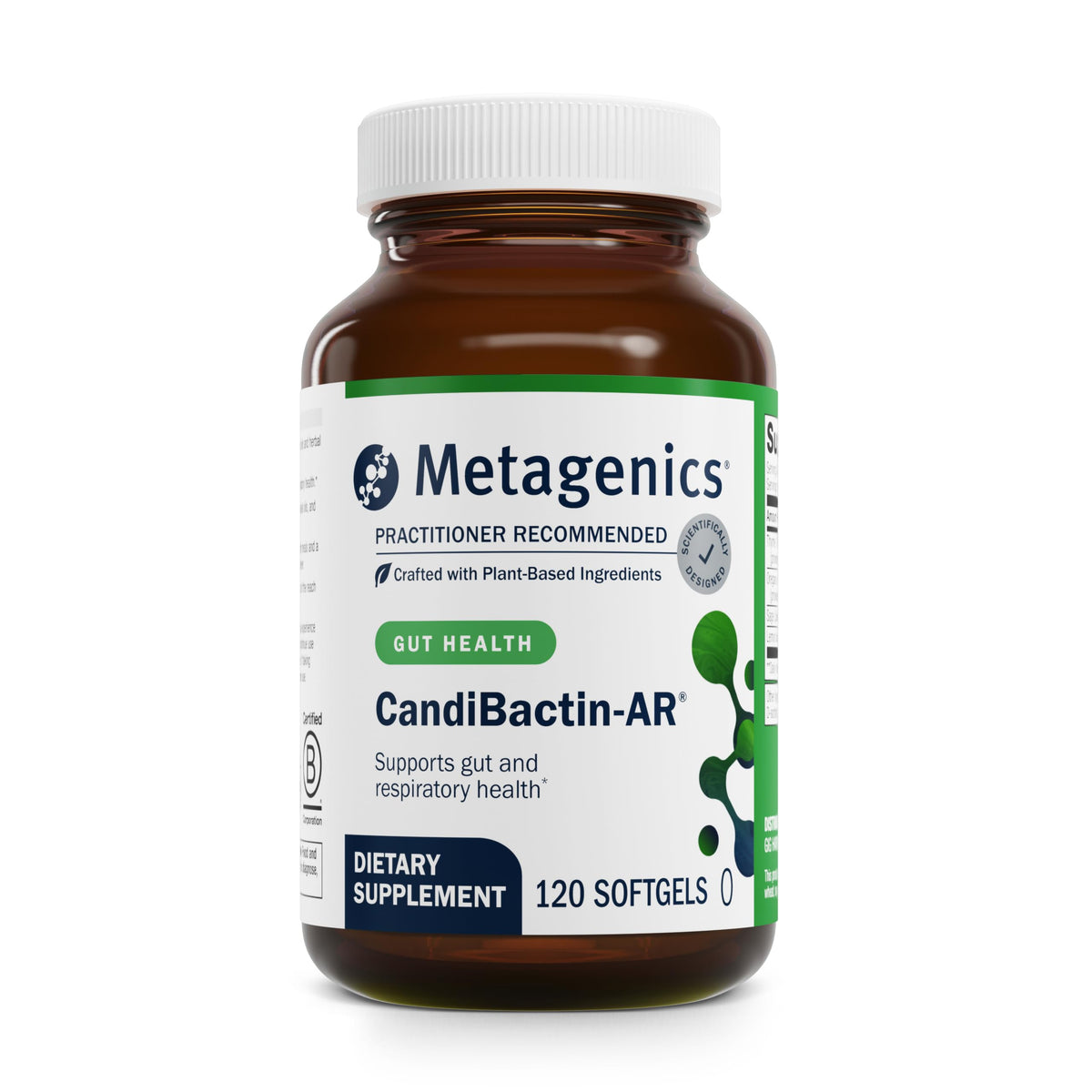 Metagenics Candibactin-AR bottle and label