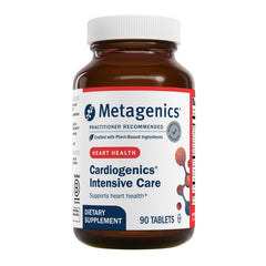 Front view of Metagenics Cardiogenics Intensive Care bottle