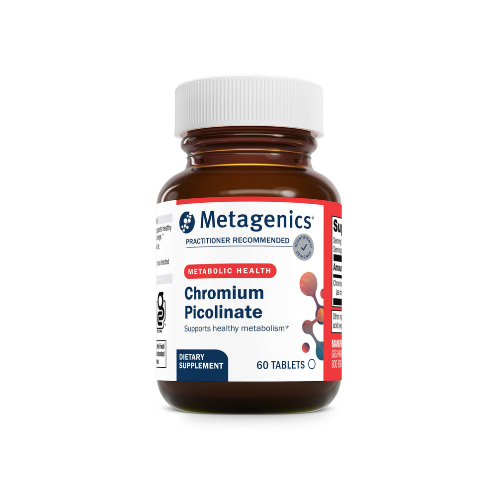 Front bottle shot of Metagenics Chromium Picolinate 60-count