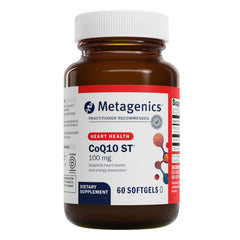 Metagenics CoQ10 ST-100-100 mg ubiquinone softgel bottle label
