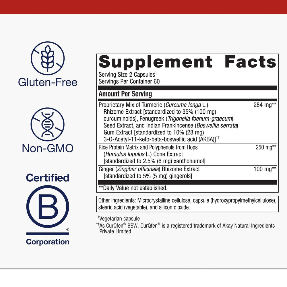 Curcumin CurQfen with absorption-enhancing fenugreek and ginger