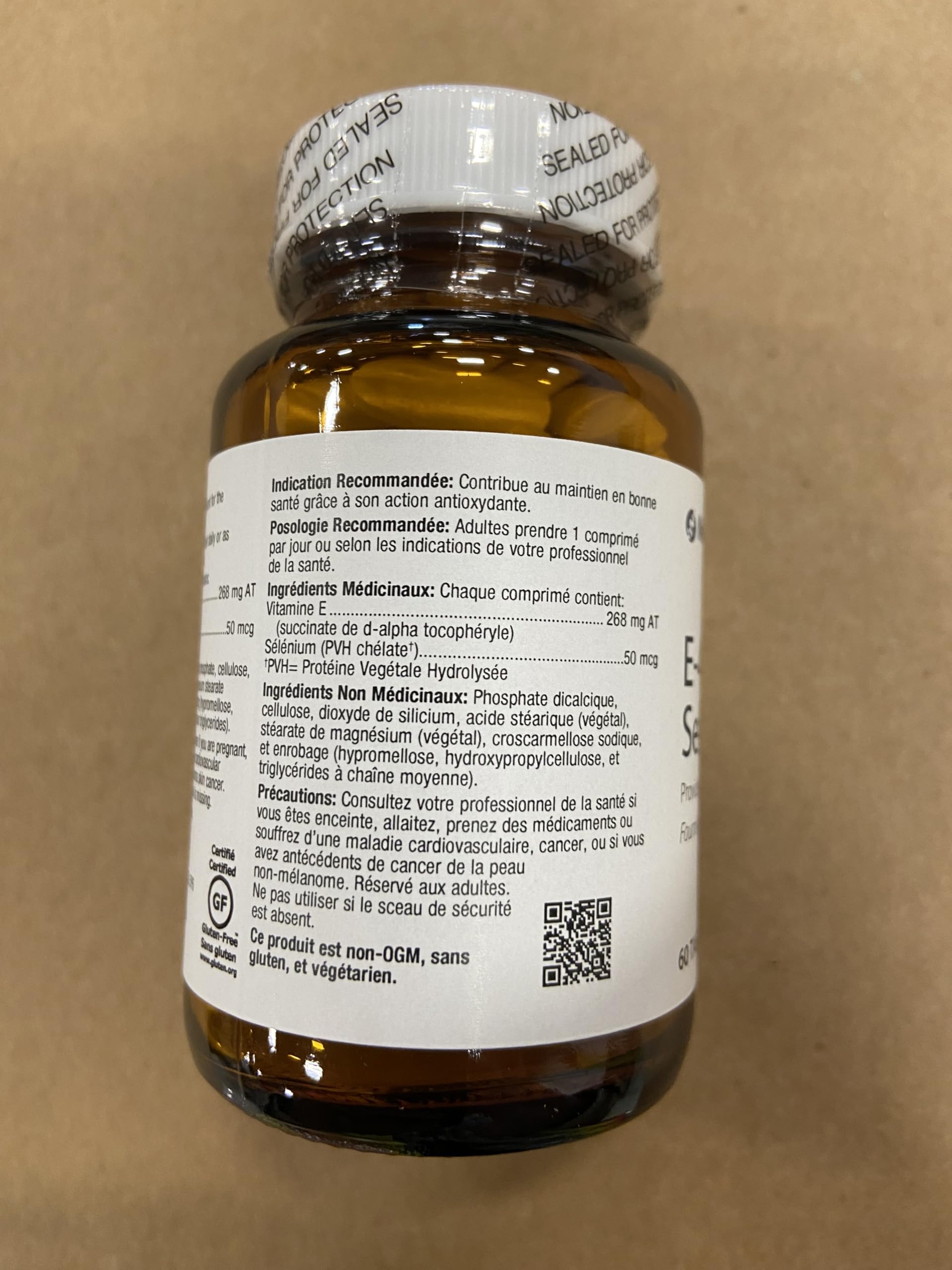 Supplement facts panel highlighting calcium, phosphorus, zinc, and copper