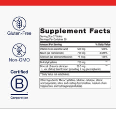 Back packaging showing supplement facts and ingredients