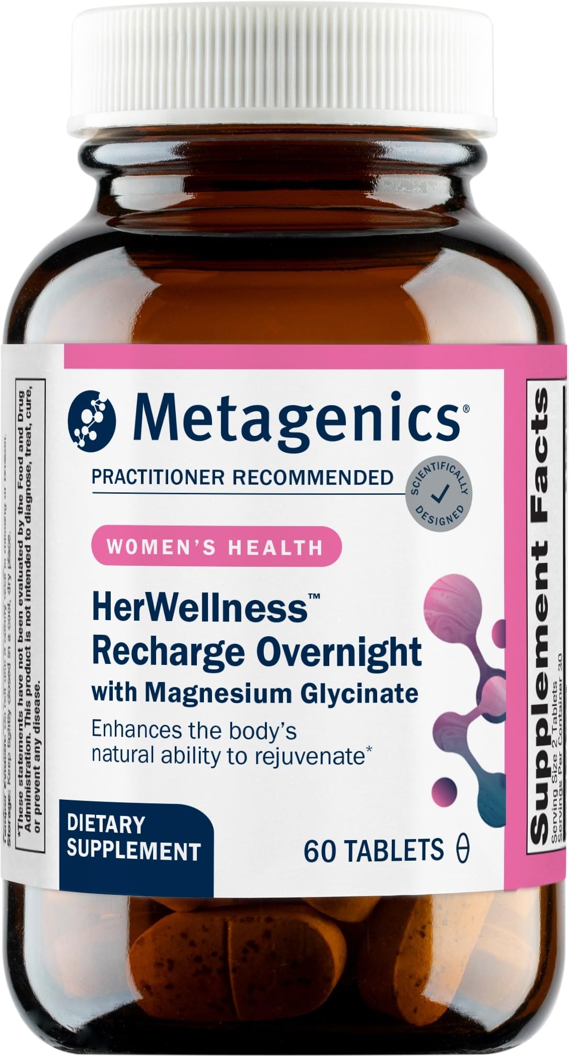 HerWellness Recharge Overnight bottle front view