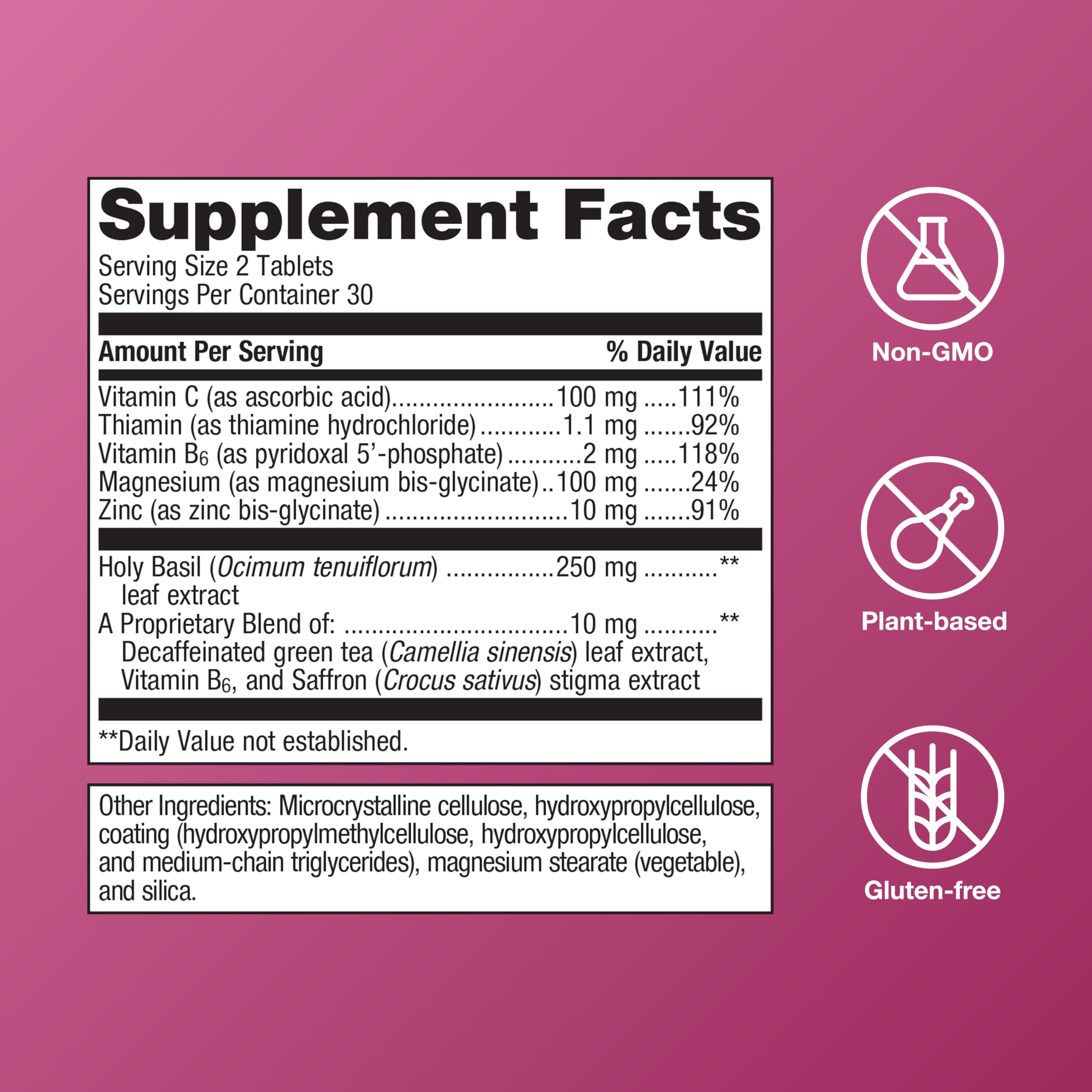 Product label displaying 60 tablets