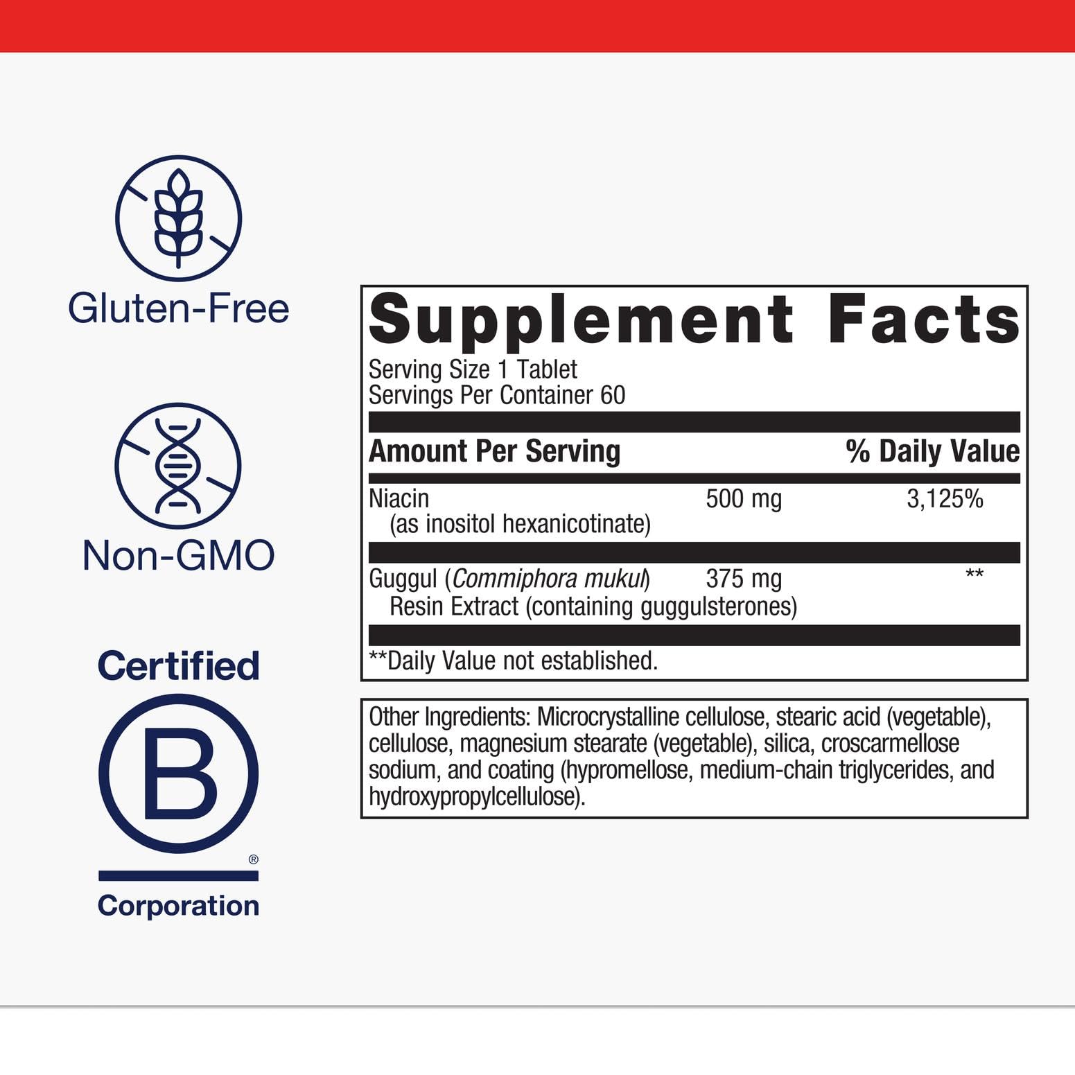 Close-up of Lipotain capsules containing inositol hexanicotinate