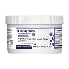 Front packaging of Metagenics MagActive Magnesium Muscle Powder 150 g Strawberry Lemonade