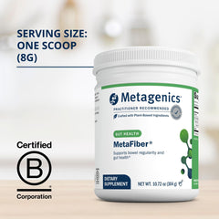 One level scoop (8 g) of MetaFiber powder for serving
