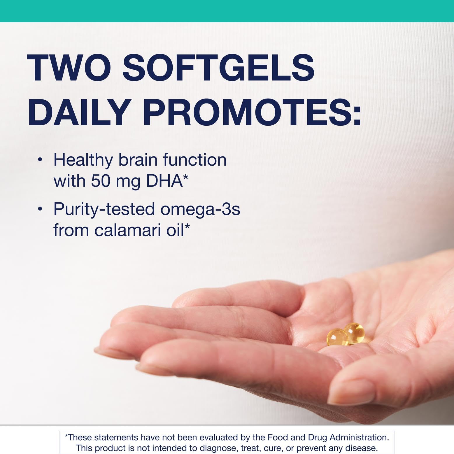 Softgels poured into a spoon for serving