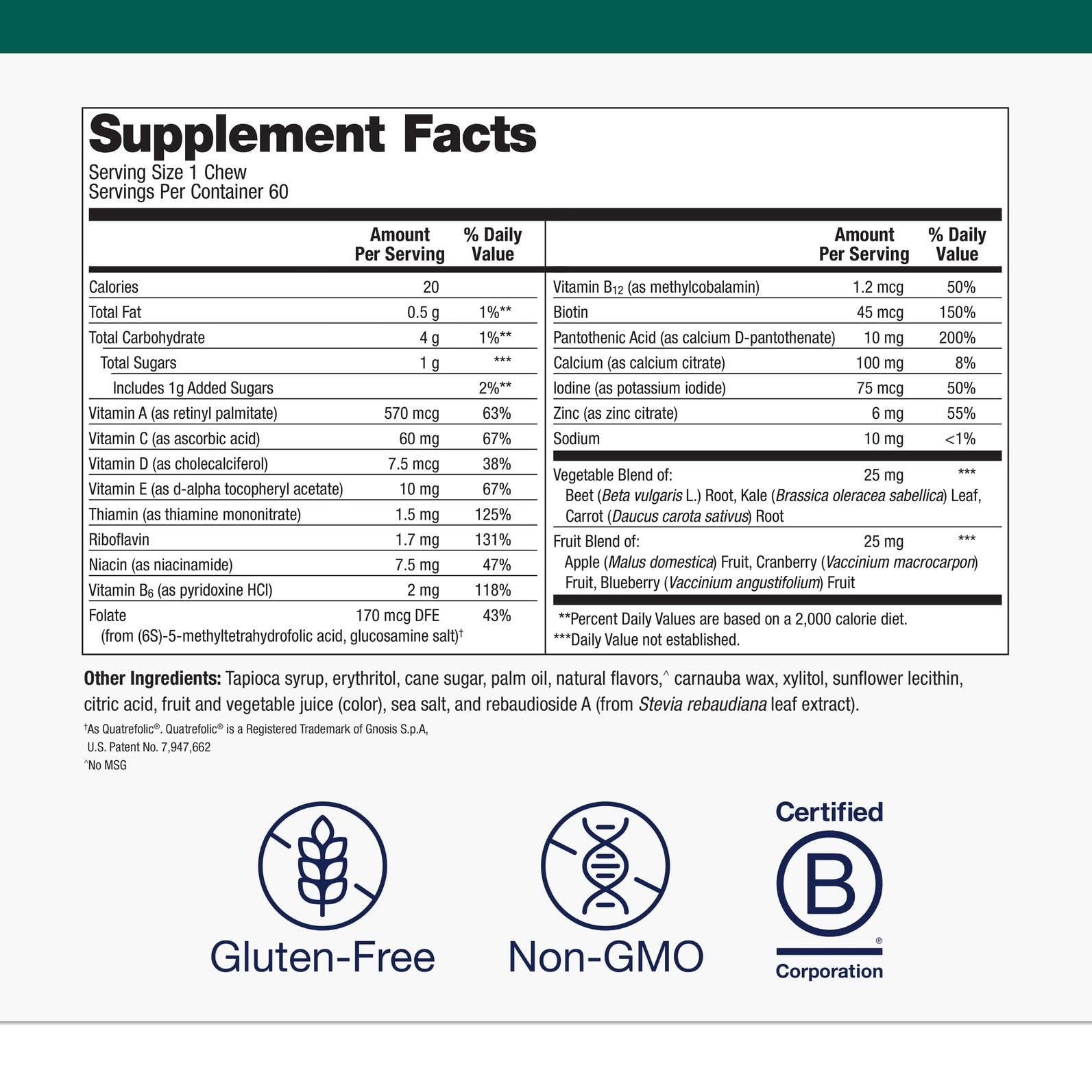 Close-up of a single MetaKids Soft Chew showing texture