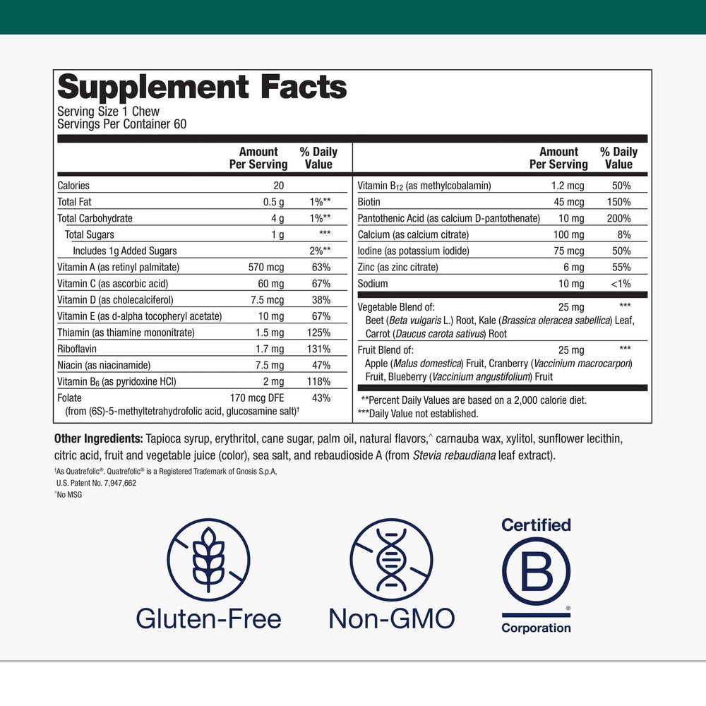 Close-up of a single MetaKids Soft Chew showing texture