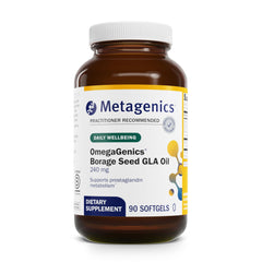 Metagenics OmegaGenics Borage Seed GLA Oil bottle with 90 softgels