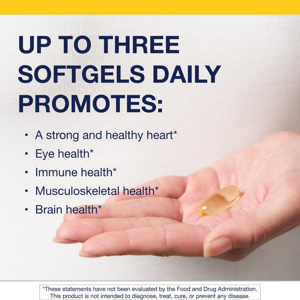 Nutrition facts panel for Metagenics OmegaGenics EPA-DHA 1000 mg