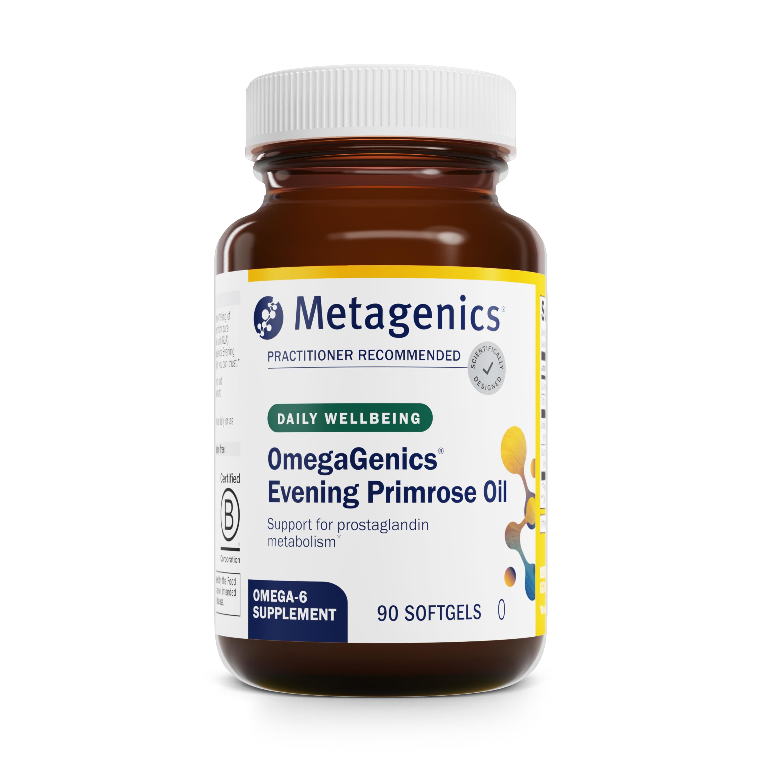 Metagenics OmegaGenics Evening Primrose Oil 90 softgels bottle – front view
