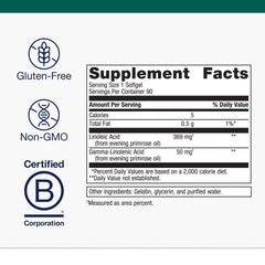 Side view of Metagenics OmegaGenics Evening Primrose Oil bottle