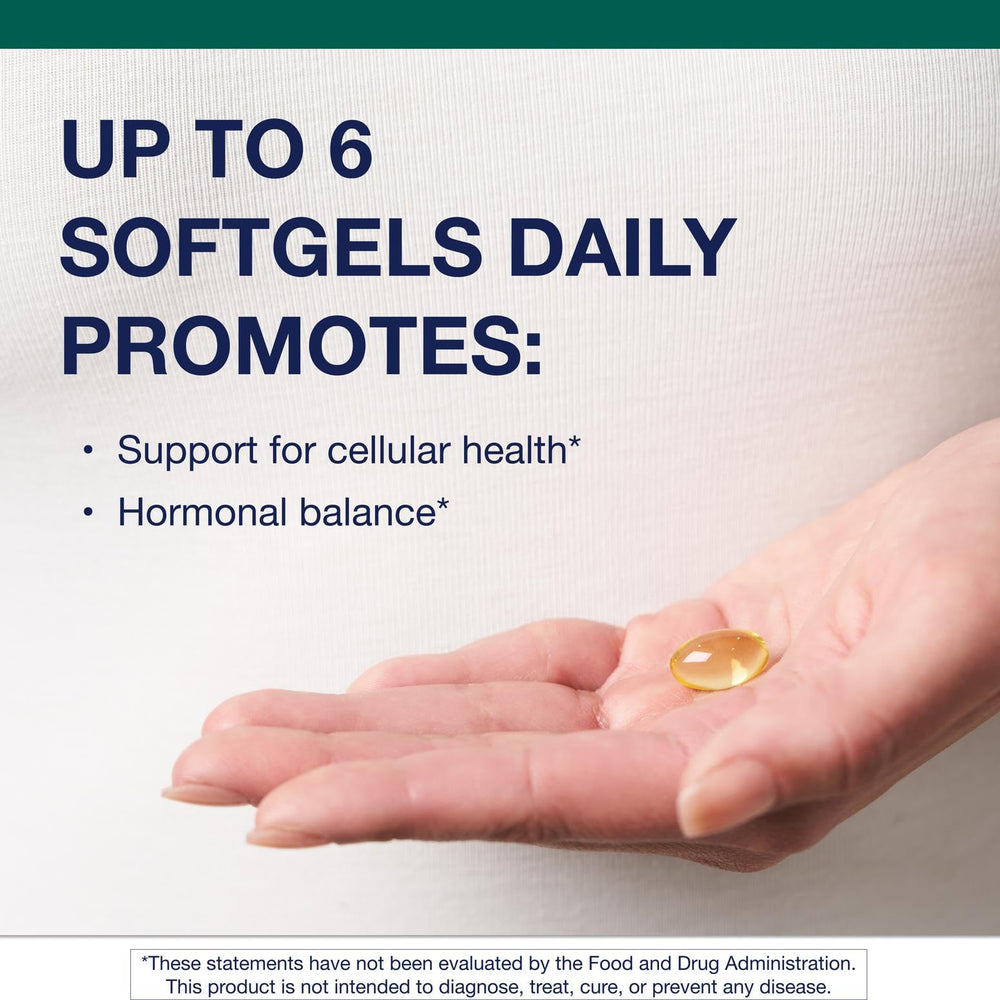 Close-up of a single softgel capsules