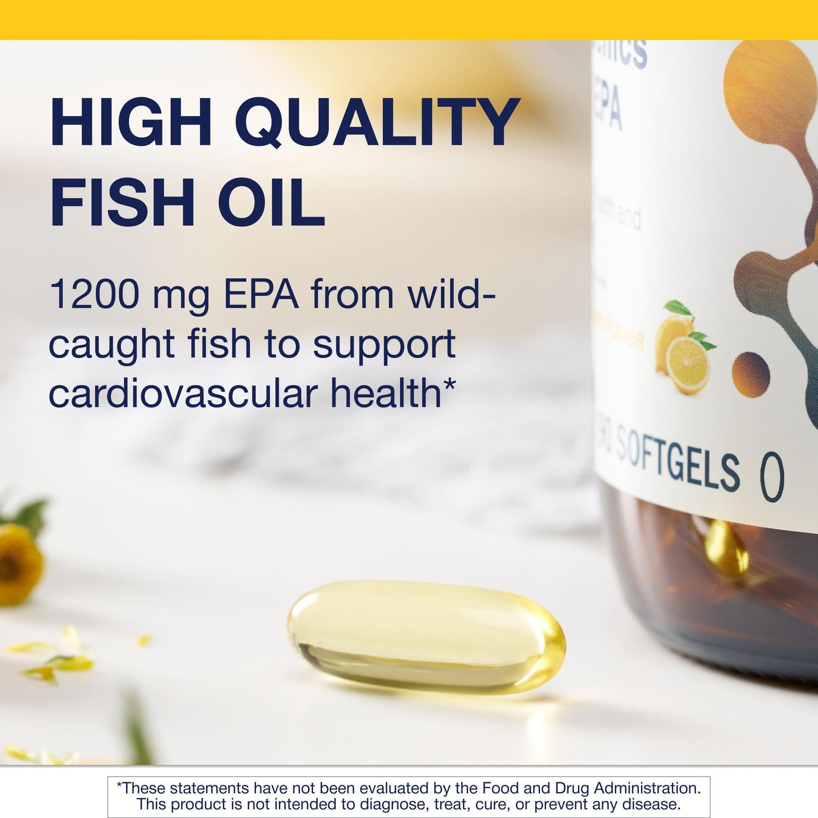Sustainably sourced cold-water fish oil illustration