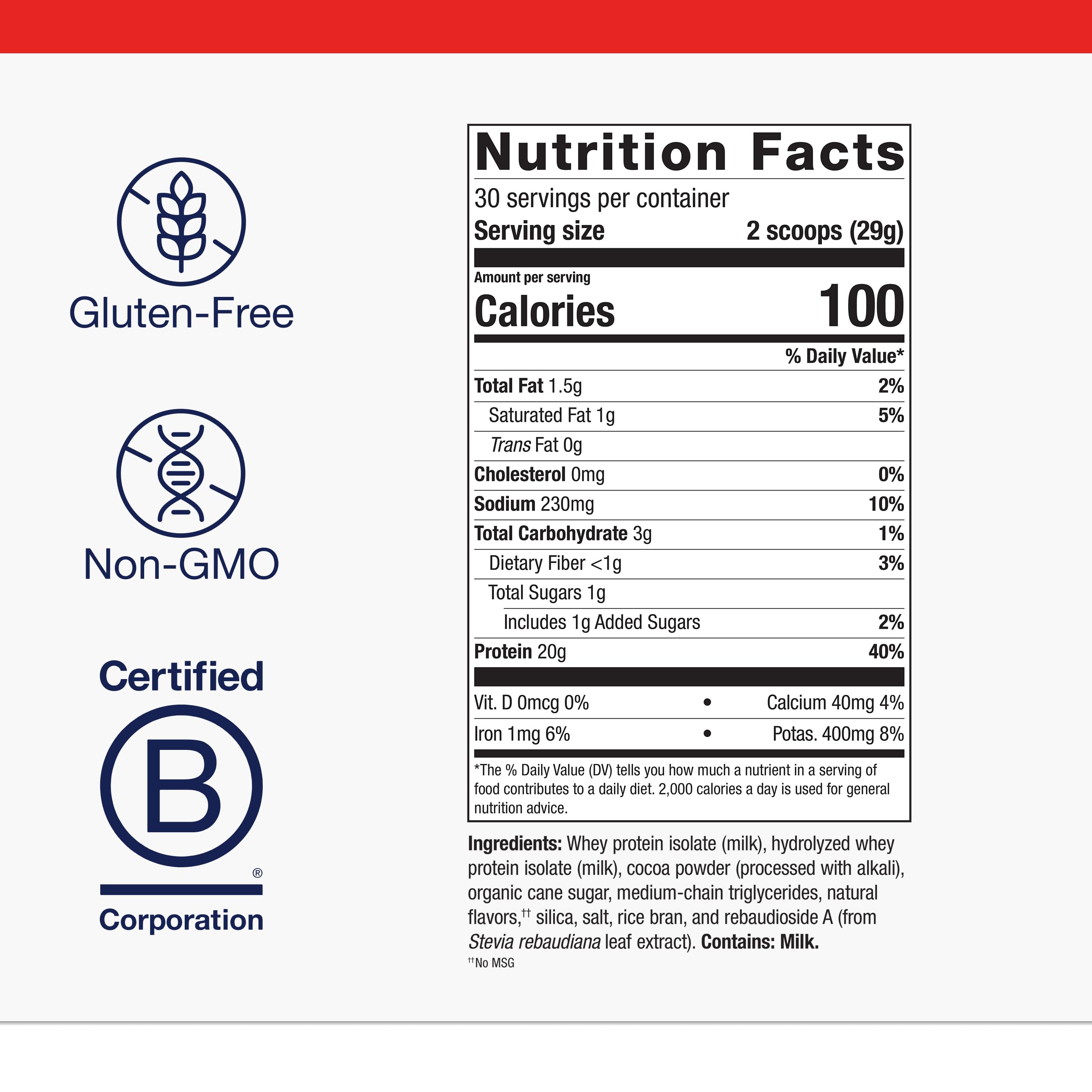 Metagenics Perfect Protein packaging highlighting whey isolate quality