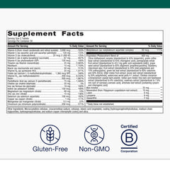 Close-up of label showing methylfolate 800 mcg and iron bisglycinate 18 mg