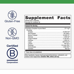 Close-up of plant-based digestive enzyme capsules